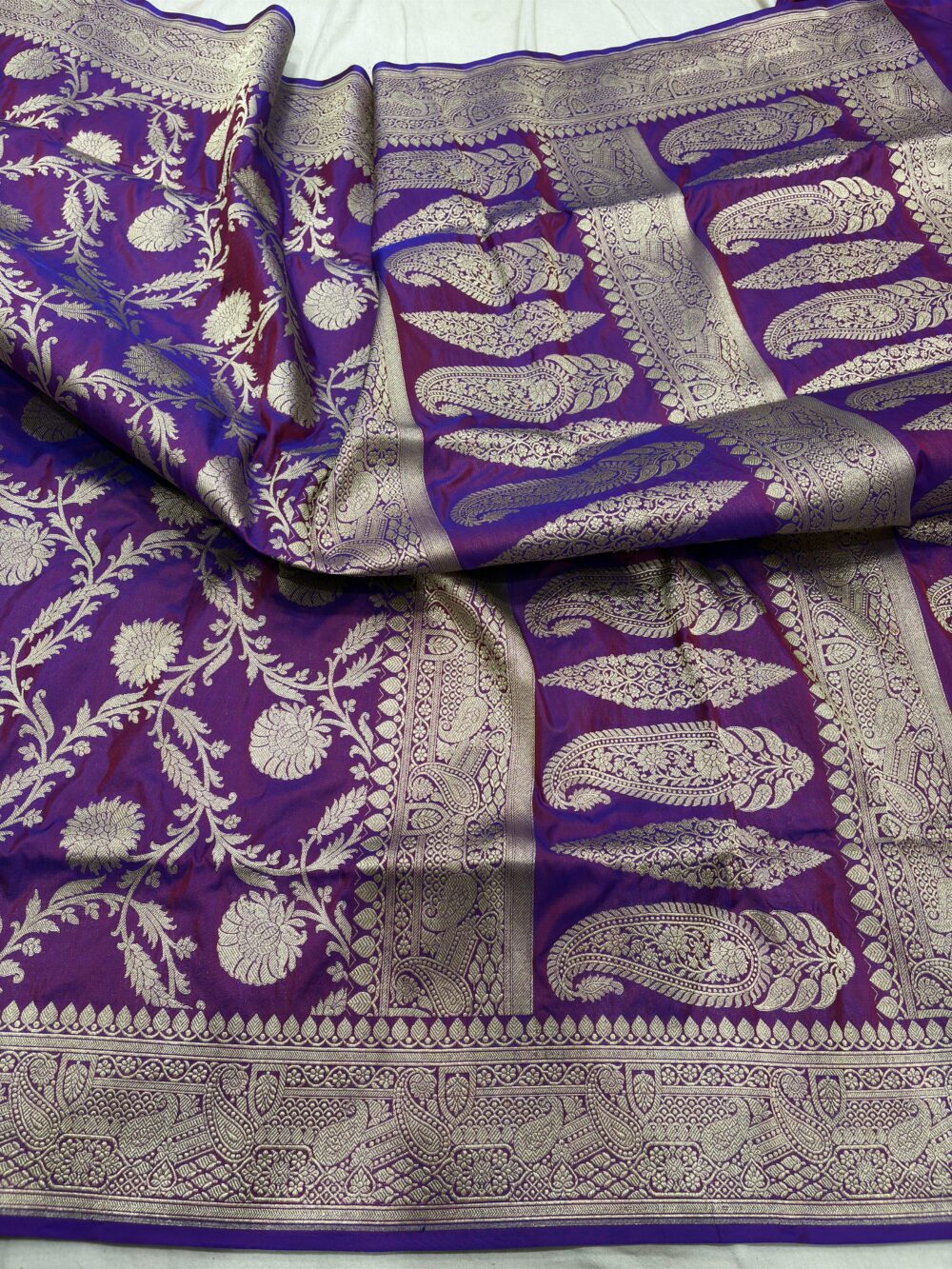 wine shade pure katan silk banarasi handloom cutwork jaal sarees