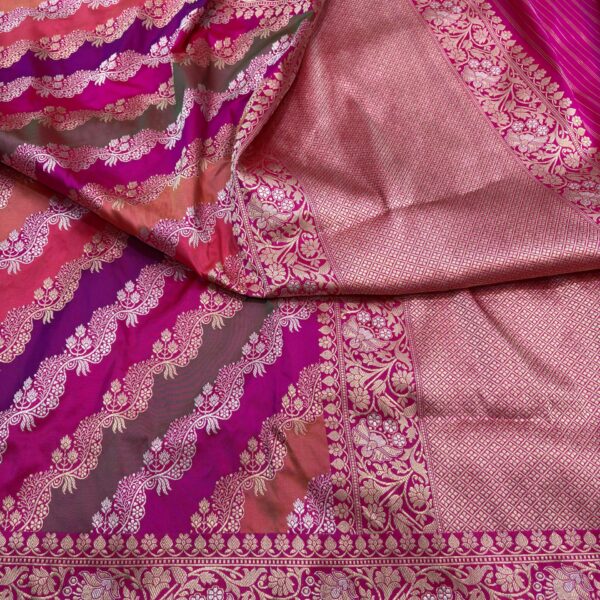 ranipink rangkat pure katan silk banarasi handloom handwoven kadhwa sarees