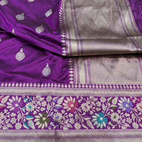majanta pure katan silk banarasi handloom handwoven kadhwa sarees