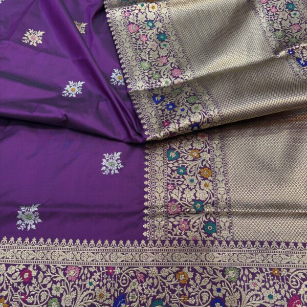 majanta pure katan silk banarasi handloom handwoven kadhwa sarees