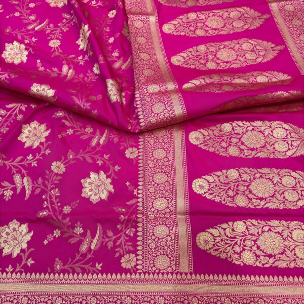 ranipink katan silk banarasi jaal sarees