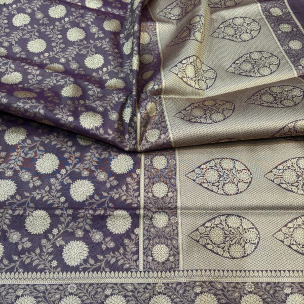 grey tissue silk banarasi sarees