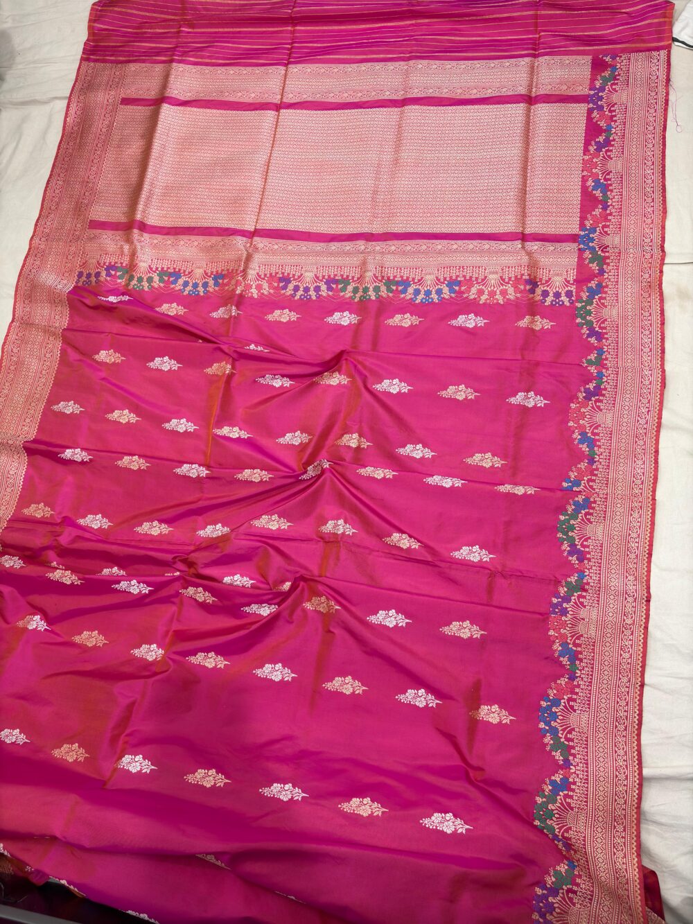 baby pink pure double katan silk banarasi handloom handwoven kadhwa sarees - Image 2