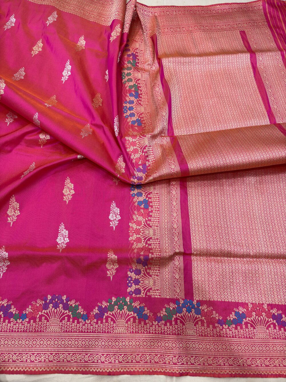 baby pink pure double katan silk banarasi handloom handwoven kadhwa sarees