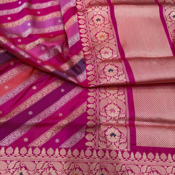 ranipink rangkat pure katan silk banarasi handloom handwoven kadhwa sarees