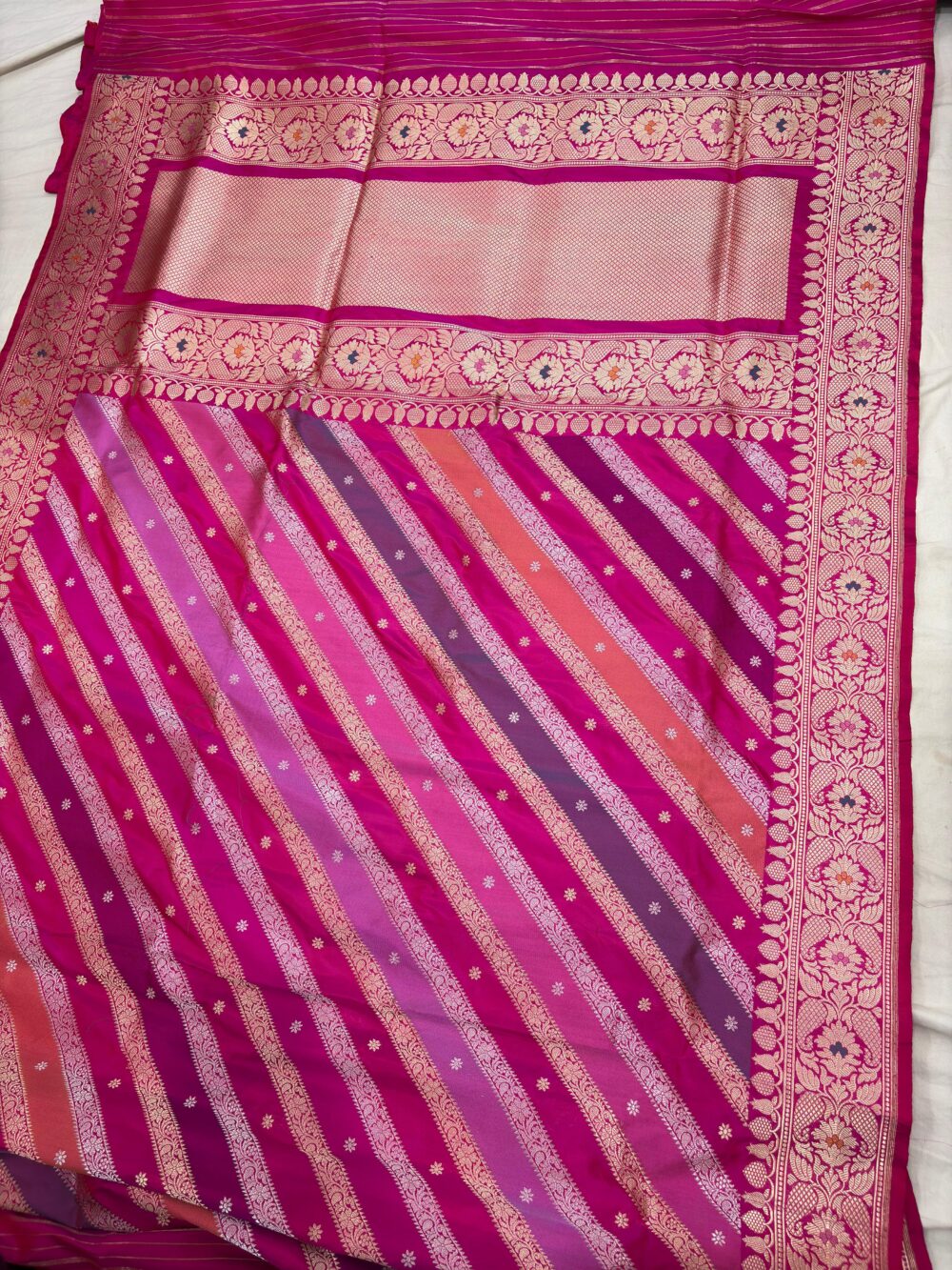 ranipink rangkat pure katan silk banarasi handloom handwoven kadhwa sarees - Image 2