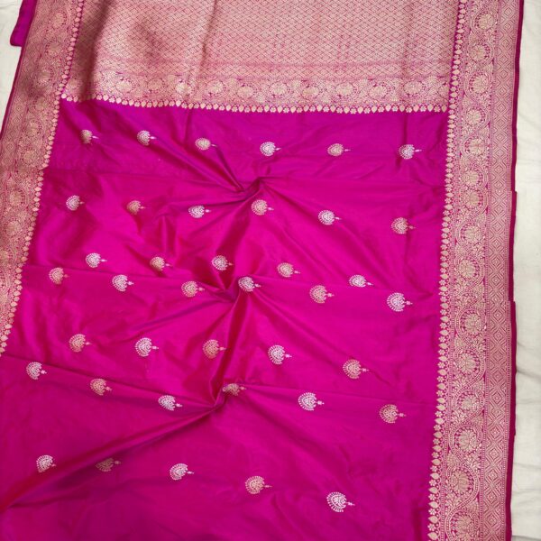 ranipink pure katan silk banarasi handloom handwoven kadhwa sarees