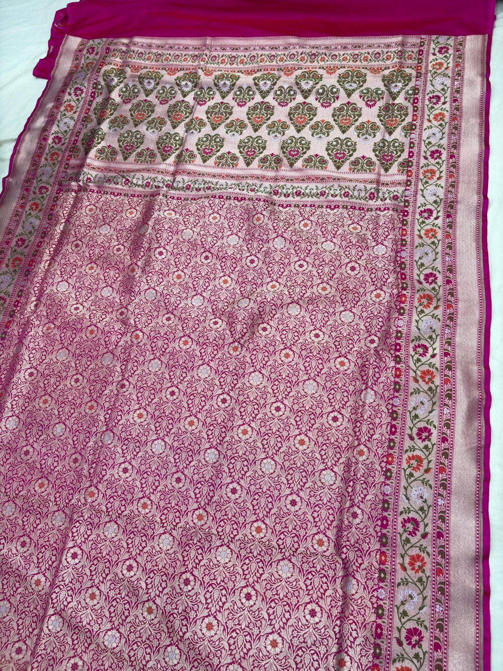 ranipink pure katan silk banarasi handloom handwovn brocade sarees - Image 2