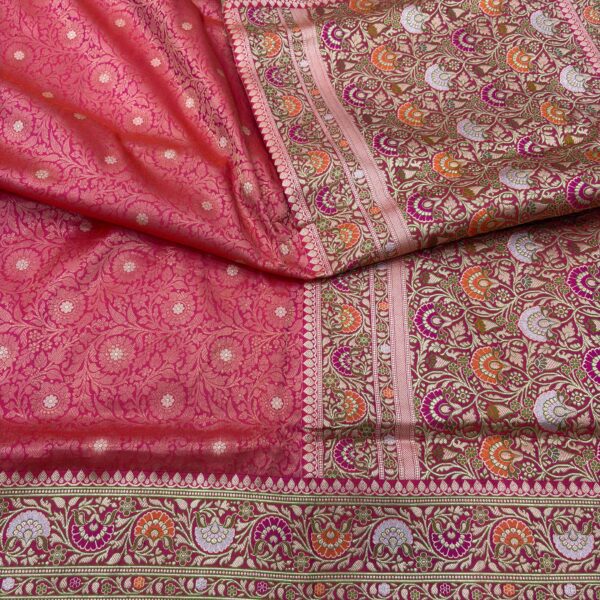 doual shade pure katan silk banarasi handloom handwoven brocade sarees