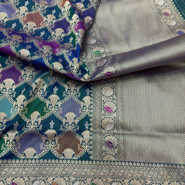 doual shade rangkat pure katan silk banarasi handloom handwoven kdhawa sarees