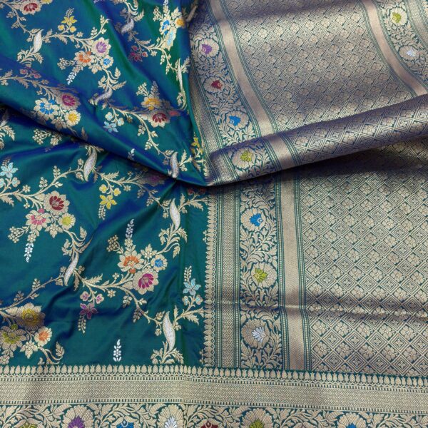 doual shade pure katan silk banarasi handloom handwoven kdhawa sarees