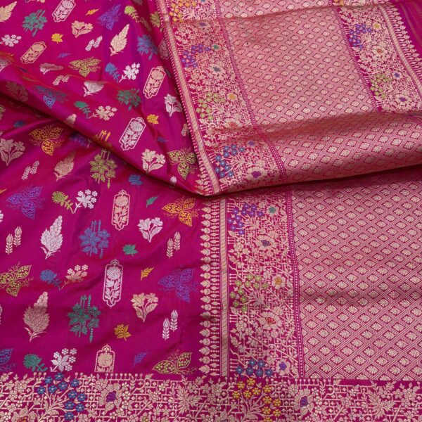 ranipink pure katan silk banarasi handloom handwoven kadhwa sarees