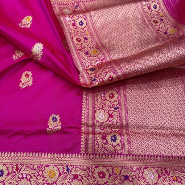 ranipink pure katan silk banarasi handloom handwoven kadhwa sarees