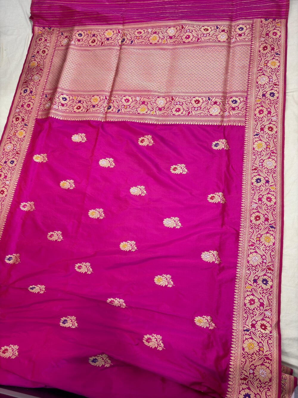 ranipink pure katan silk banarasi handloom handwoven kadhwa sarees - Image 2