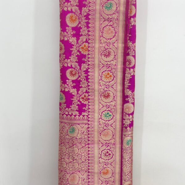 ranipink pure katan silk banarasi handloom handwoven kadhwa dupatta