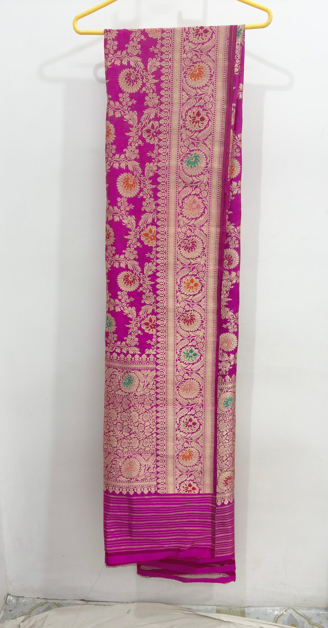 ranipink pure katan silk banarasi handloom handwoven kadhwa dupatta