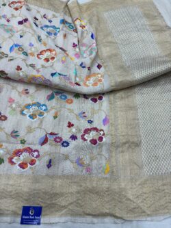 natural pure tassar silk banarasi handloom handwoven kadhwa sarees
