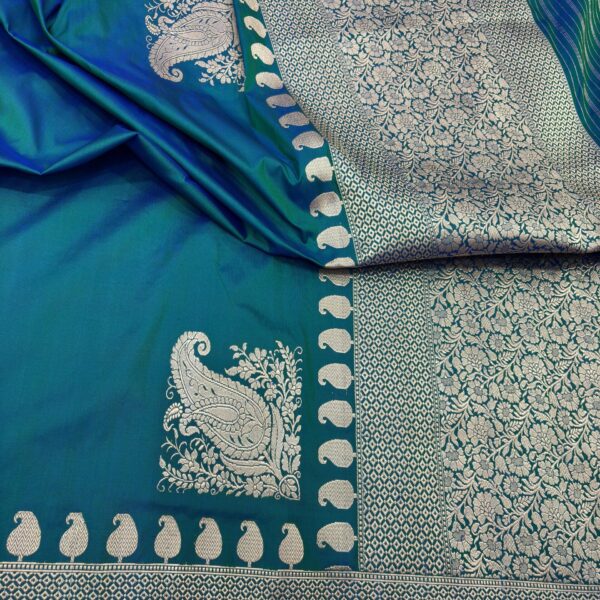 morpeach pure katan silk banarasi handloom handwoven kadhwa sarees