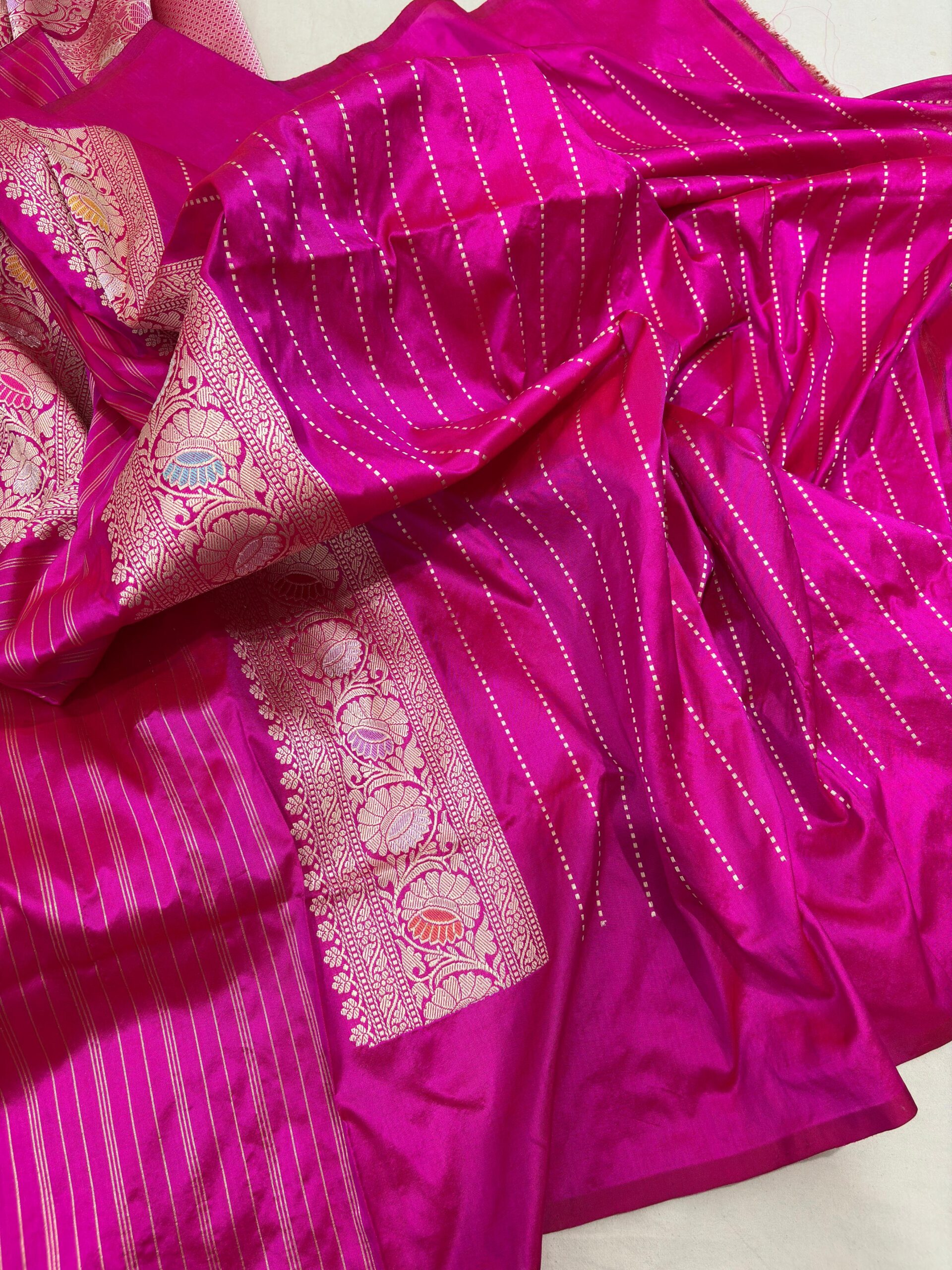 rangkat ranpink pure katan silk banarasi handloom handwoven kadhwa sarees - Image 3