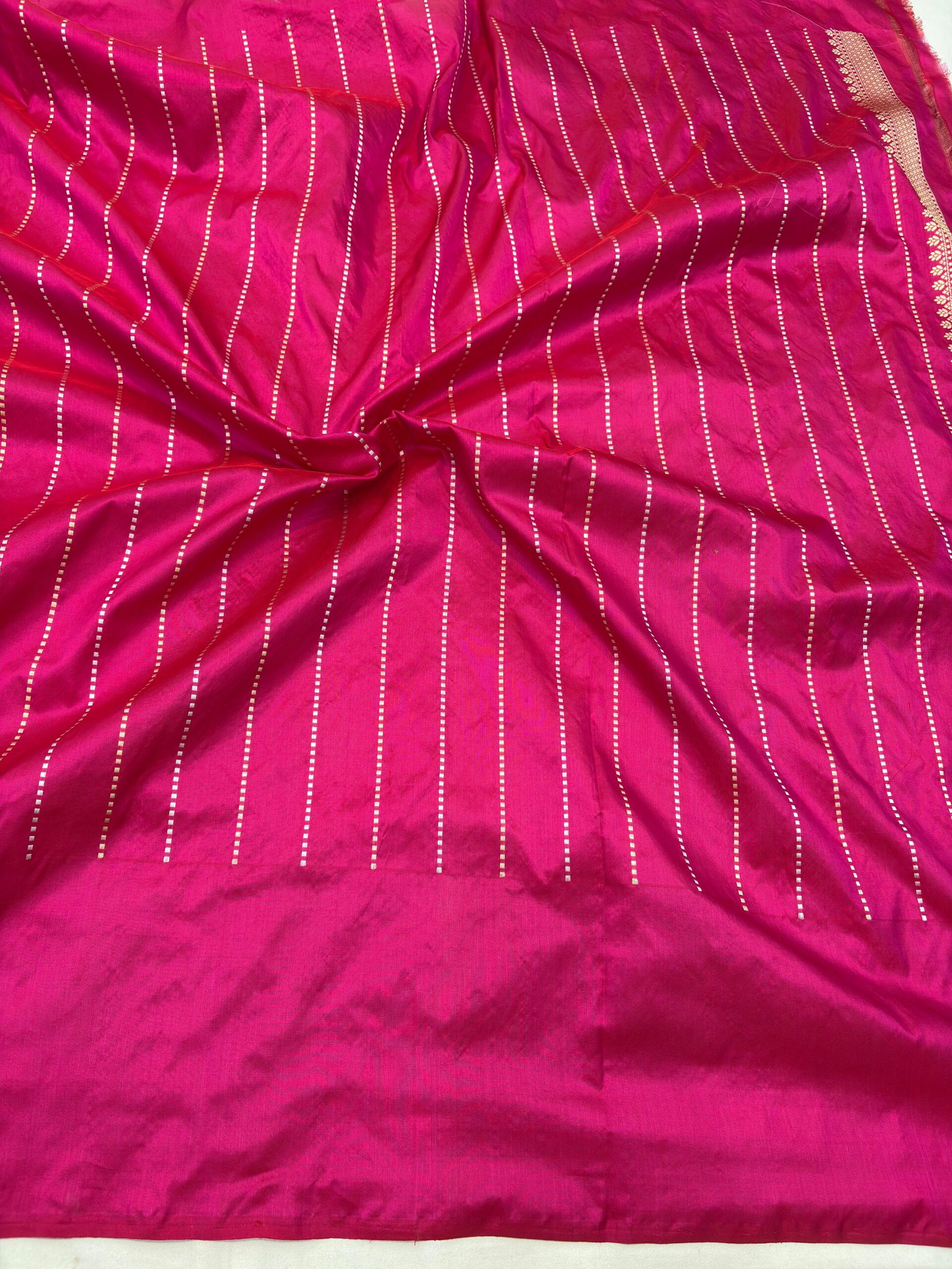 sea green pure tissue silk banarasi handloom handwoven kadhyal sarees, - Image 3