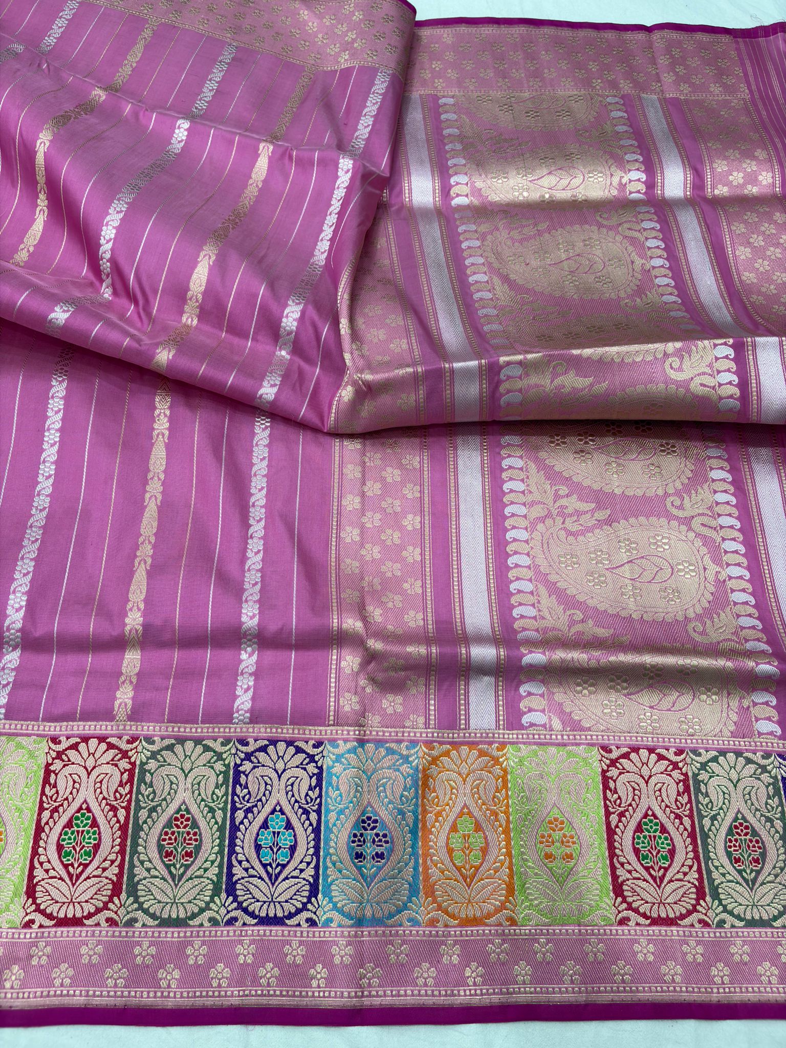 onion pure katan silk banarasi handloom handwoven kadhwa sarees,