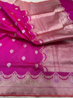 ranipink pure katan silk banarasi handloom handwoven kadhwa sarees,