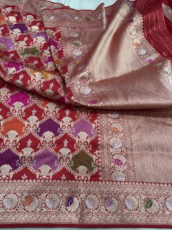rangkat pure katan silk banarasi handloom handwoven kadhwa sarees