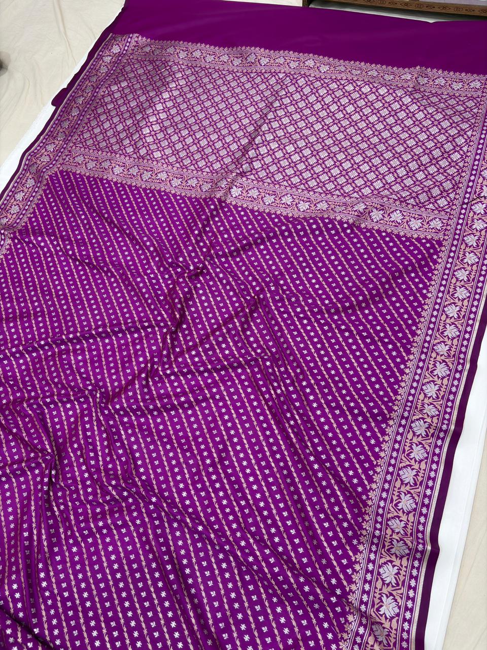 magenta colour pure banarasi silk sarees,