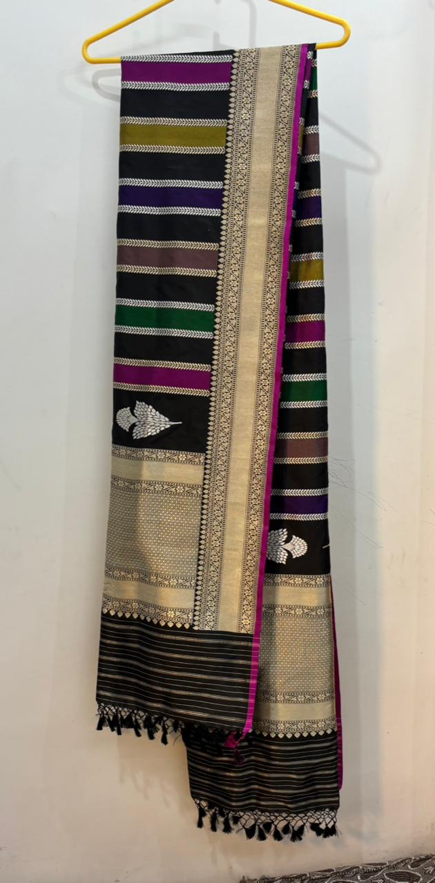rangkat pure katan silk banarasi handwoven kadhwa dupatta