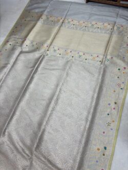 Pastel Colour Pure Katan Silk Banarasi Handloom Handwoven Brocad Sarees