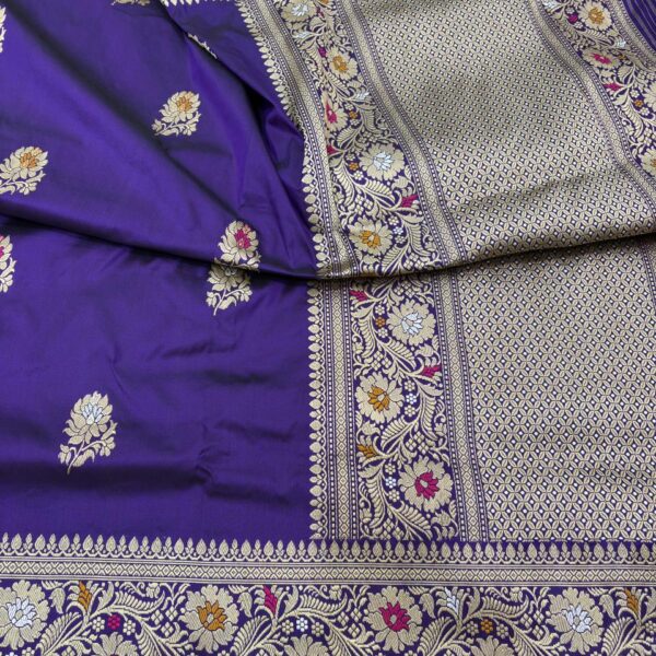 stunnig gray pure katan silk banarasi handloom handwoven kadhwa pathani sarees